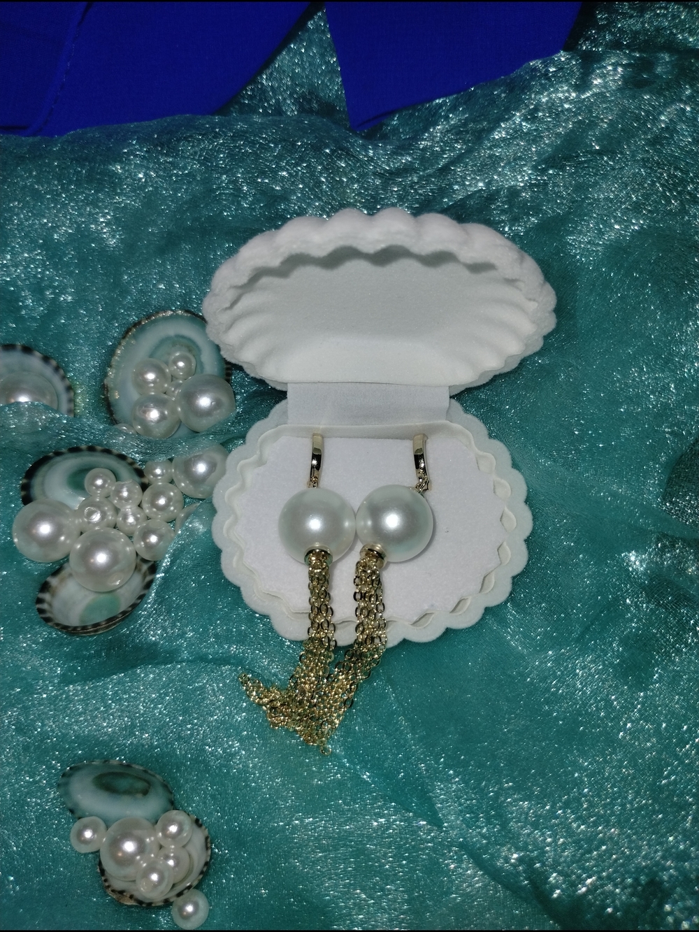 Pearl Drop Tassel Bridal Earrings - Wedding Jewelry